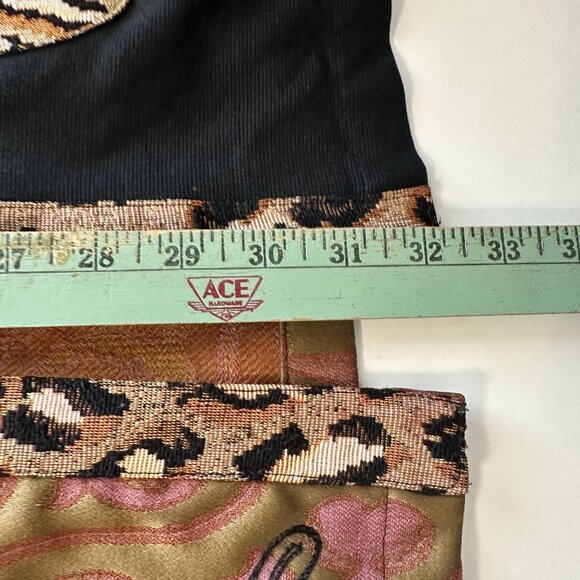 Alex Kim Womens Cardigan Sweater Jacket Patchwork Animal Print Art to Wear Large - Picture 7 of 15